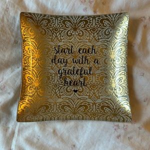 Gold brushed trinket tray